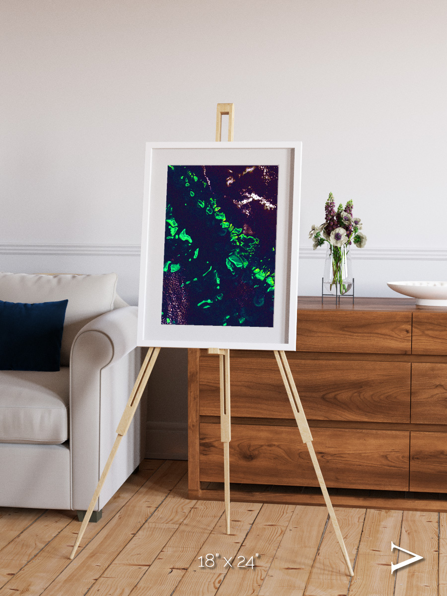 Patterned Ground, Great Barrier Reef Framed & Mounted Print