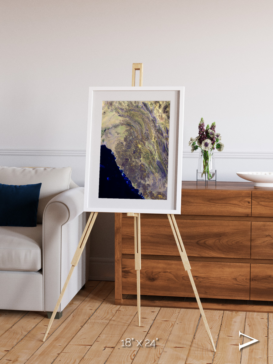 Fire Fields, Harrat Al Birk Framed & Mounted Print