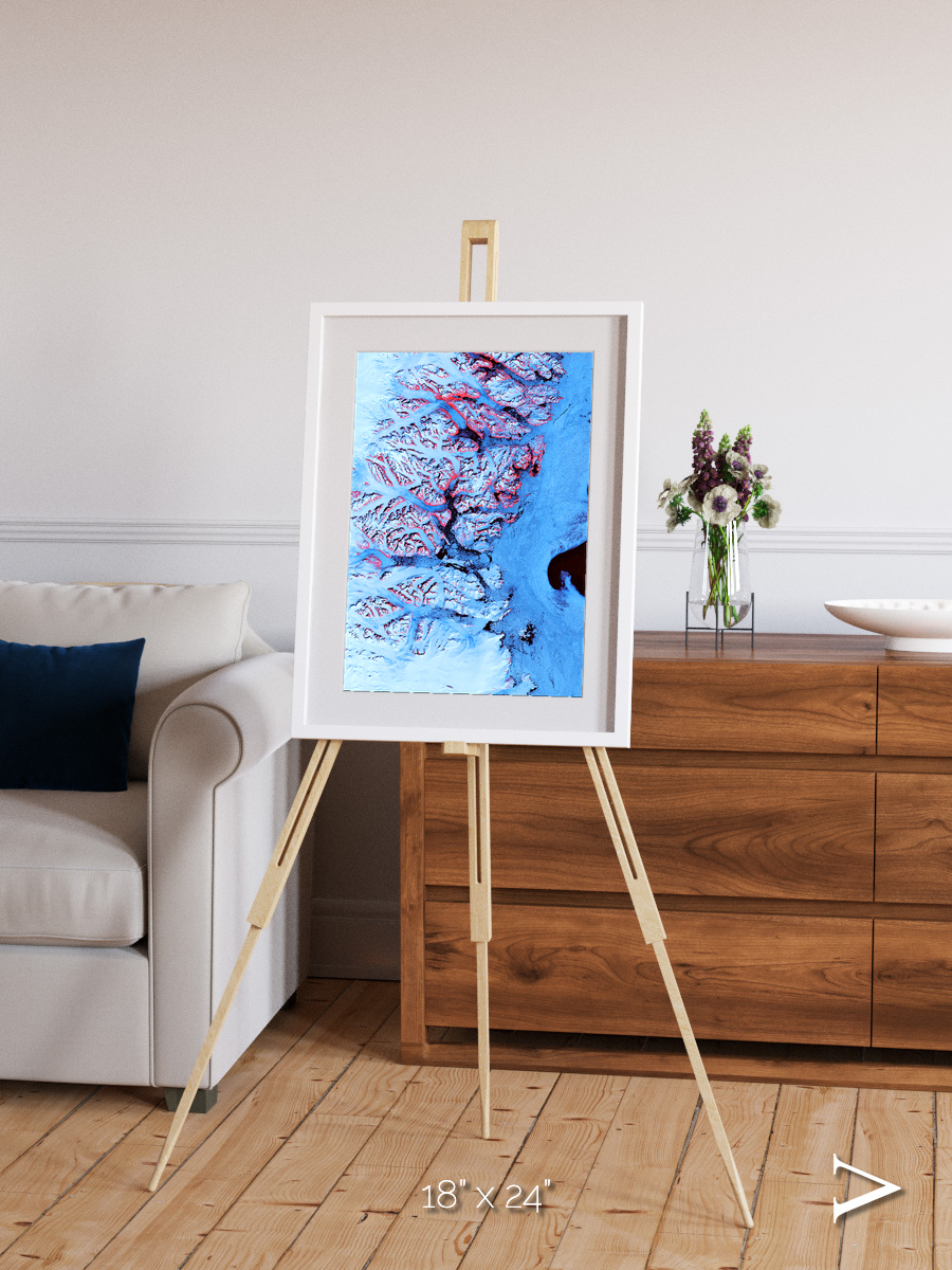 Polar Flow, Ice Waves Framed & Mounted Print