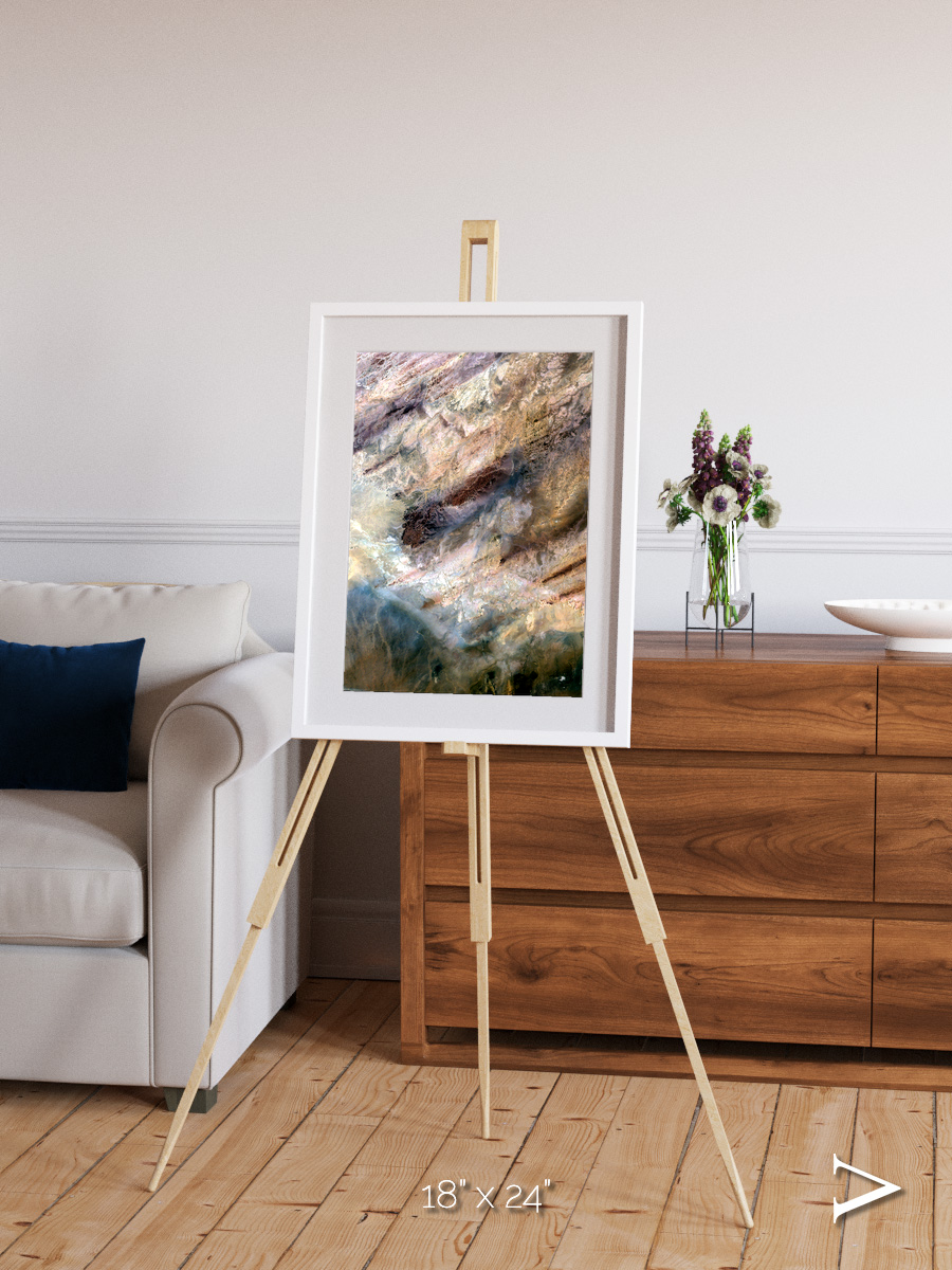 Lava Lines, Impact Framed & Mounted Print