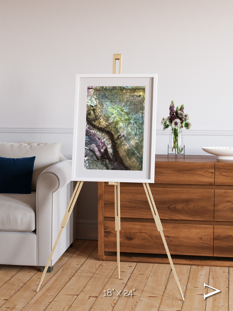 Floodplain Lines, Iraqi Emplacement Framed & Mounted Print