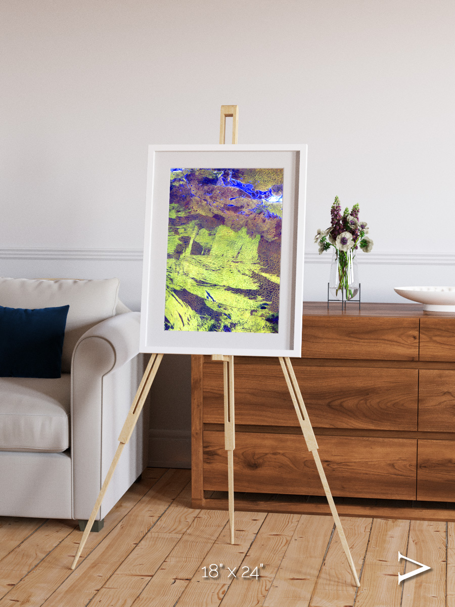 Lake Lines, Lake Amadeus Framed & Mounted Print