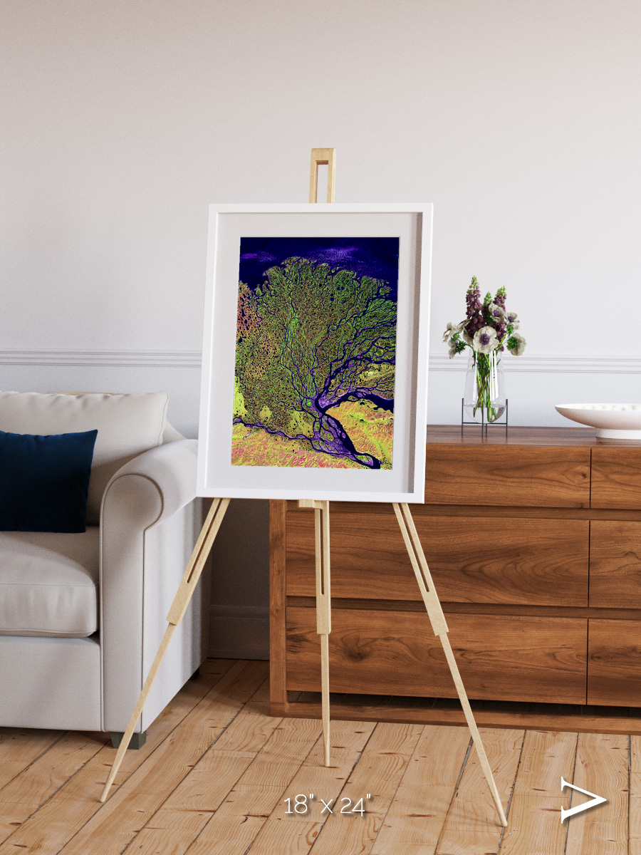 Delta Mosaic, Lena Delta Framed & Mounted Print