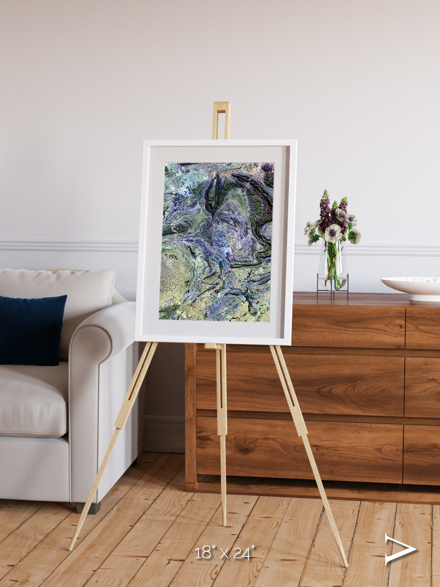 Mountain Textures, MacDonnell Ranges Framed & Mounted Print