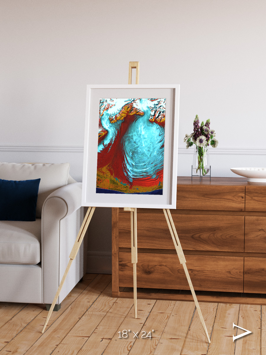 Glacial Passage, Malaspina Glacier Framed & Mounted Print