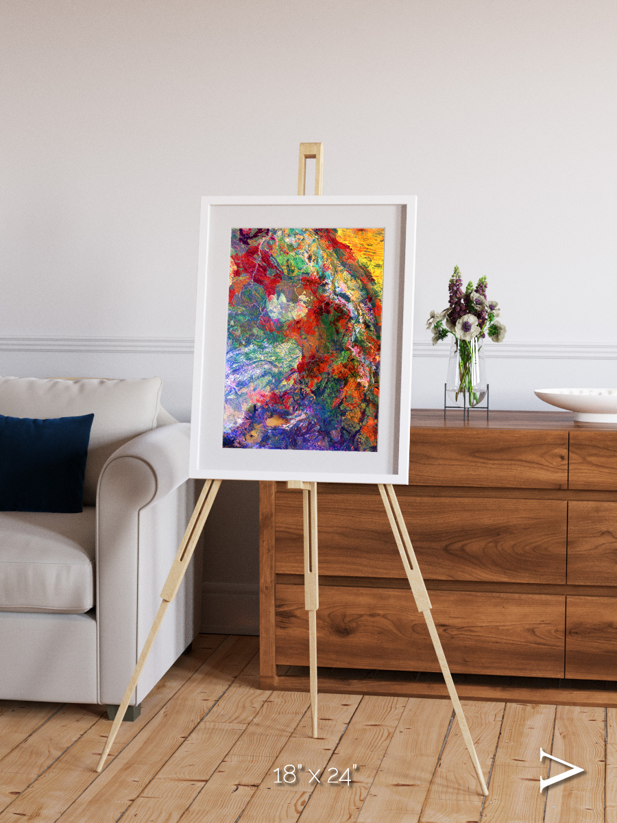 Melted Earth, Great Sandy Desert Framed & Mounted Print