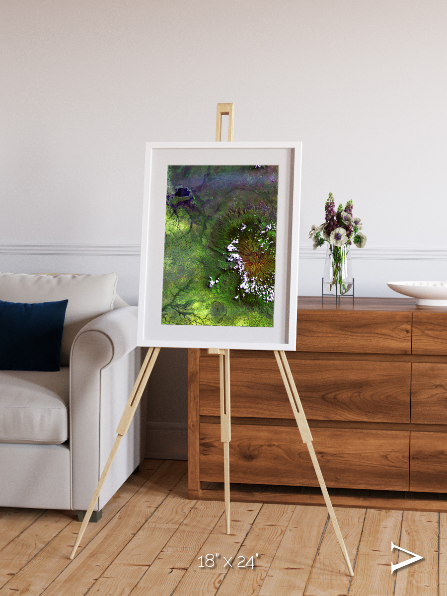 Vortex Trails, Mount Elgon Framed & Mounted Print
