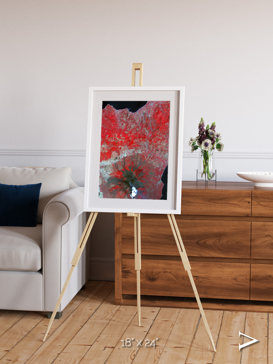 Painted Archipelago, Mt Etna Framed & Mounted Print