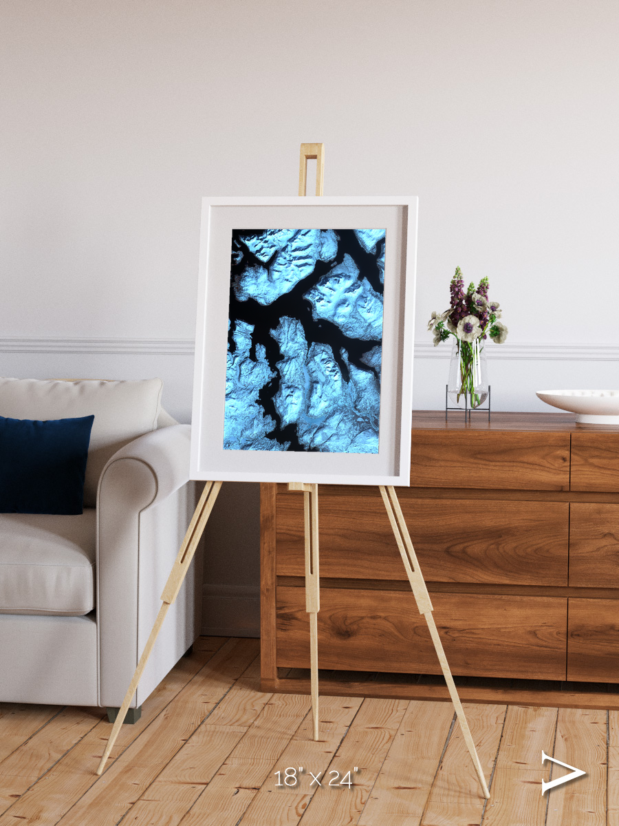 Glacial Passage, Northern Norway Framed & Mounted Print