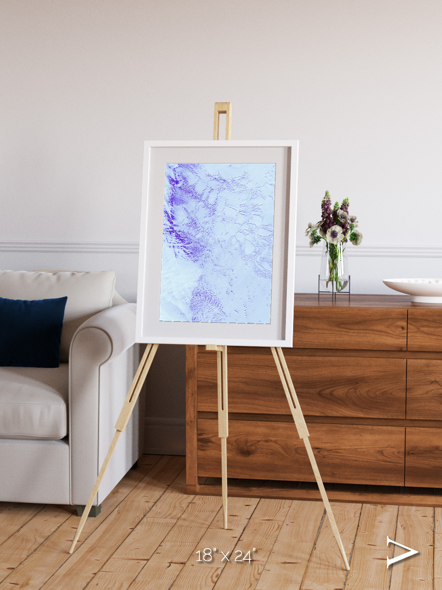 Ice River, Robinson Glacier Framed & Mounted Print