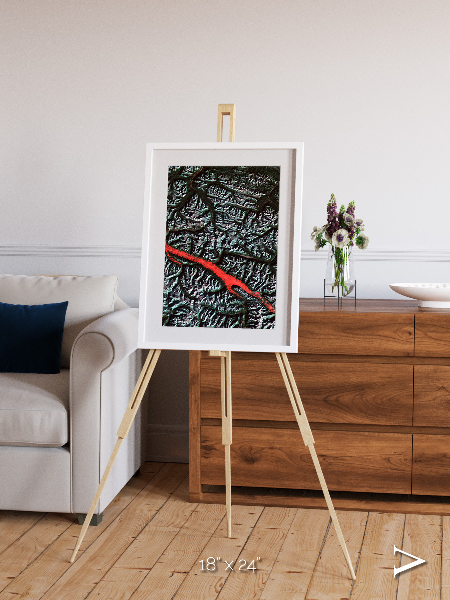 Light in the Trench, Canadian Rockies Framed & Mounted Print