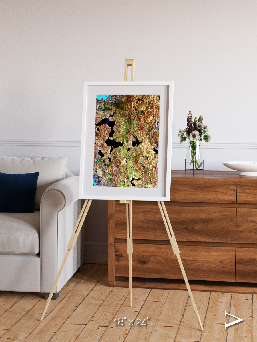 Above the Earth, Tibetan Plateau Framed & Mounted Print