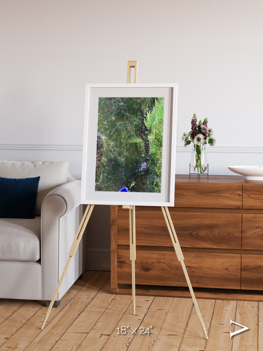 Radiating Plains, San Luis Framed & Mounted Print