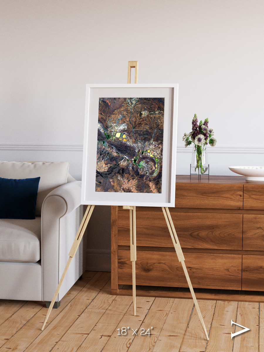 Ancient Impact, Shoemaker Crater Framed & Mounted Print