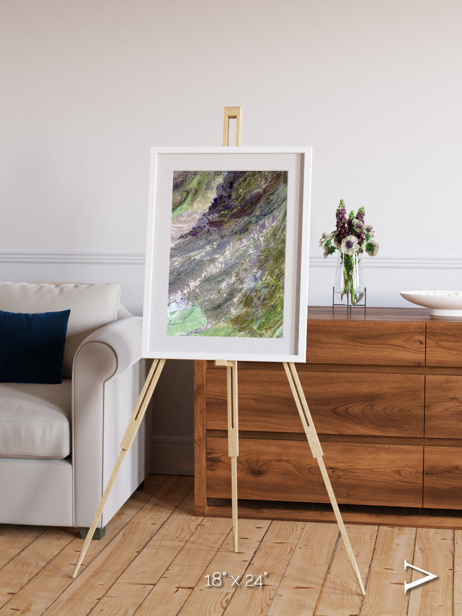 Rugged Relief, Sulaiman Mountains Framed & Mounted Print