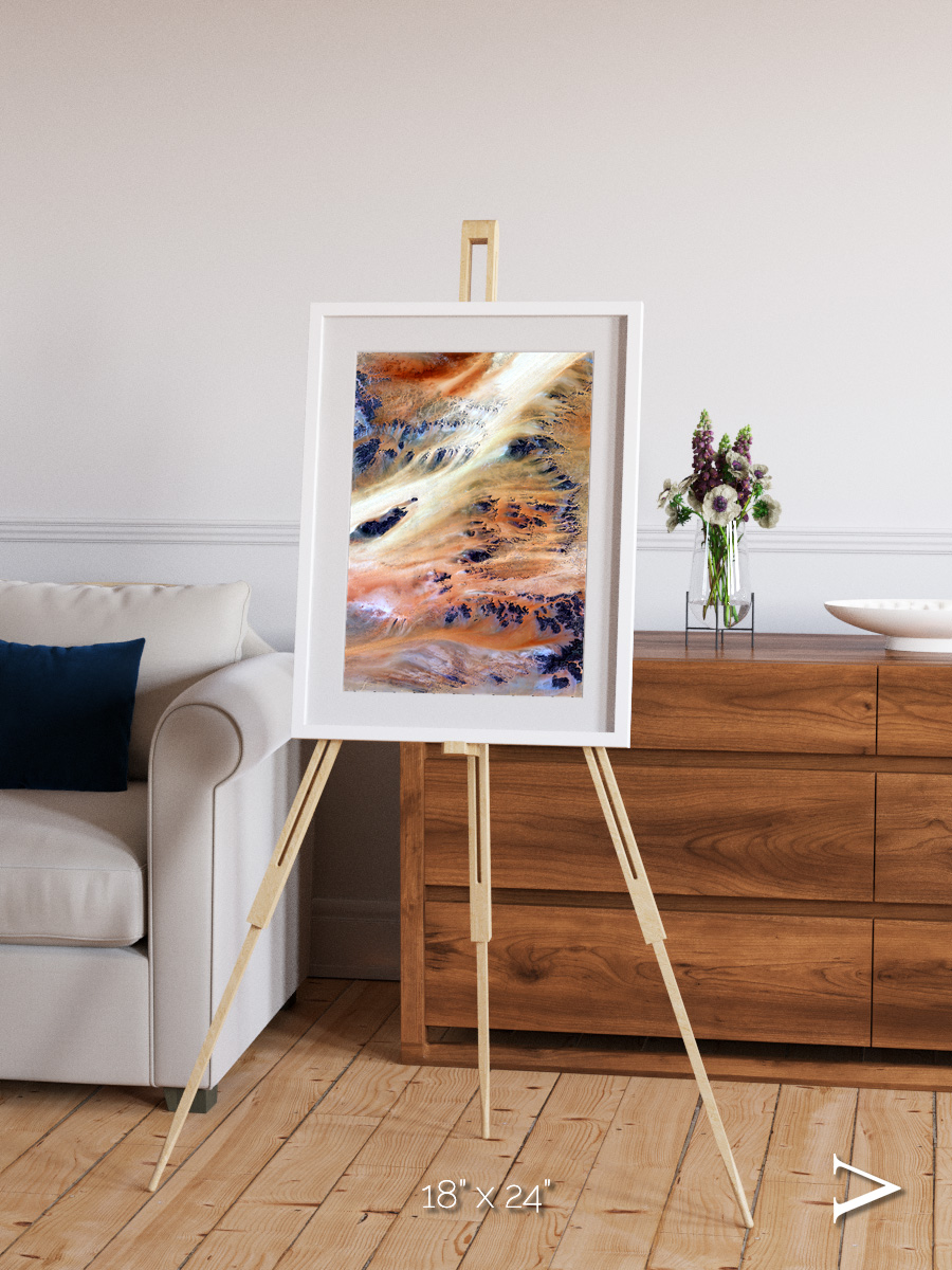 Shifting Dunes, Terkezi Oasis Framed & Mounted Print