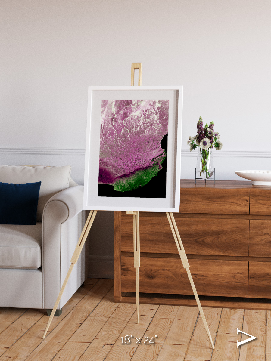 Monsoon Divide, Dhofar Framed & Mounted Print