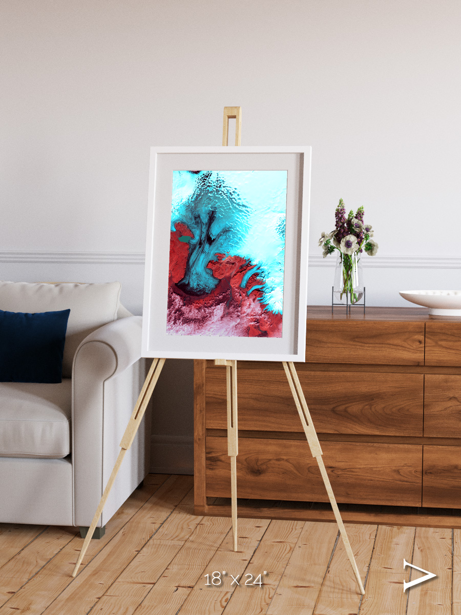 Polar Flow, Vatnajokull Glacier Ice Cap Framed & Mounted Print