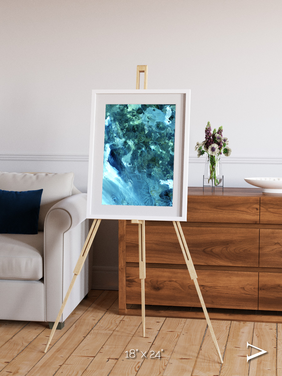 Heat Scars, Volcanoes Framed & Mounted Print