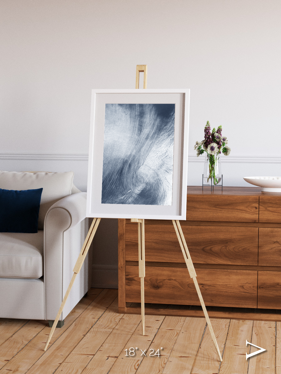 Wind Signatures, Whirlpool Cloud Framed & Mounted Print