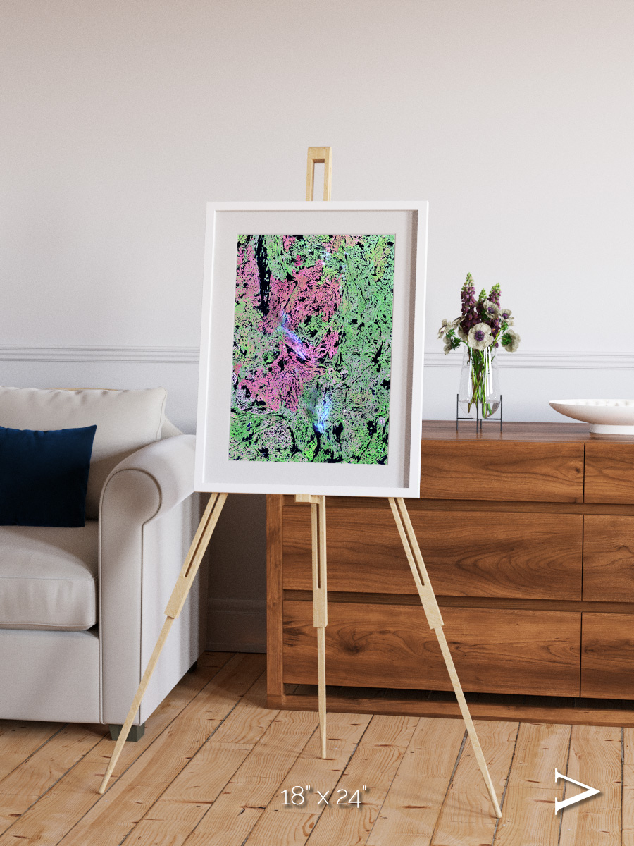 Ice River, Yellowknife Wetlands Framed & Mounted Print