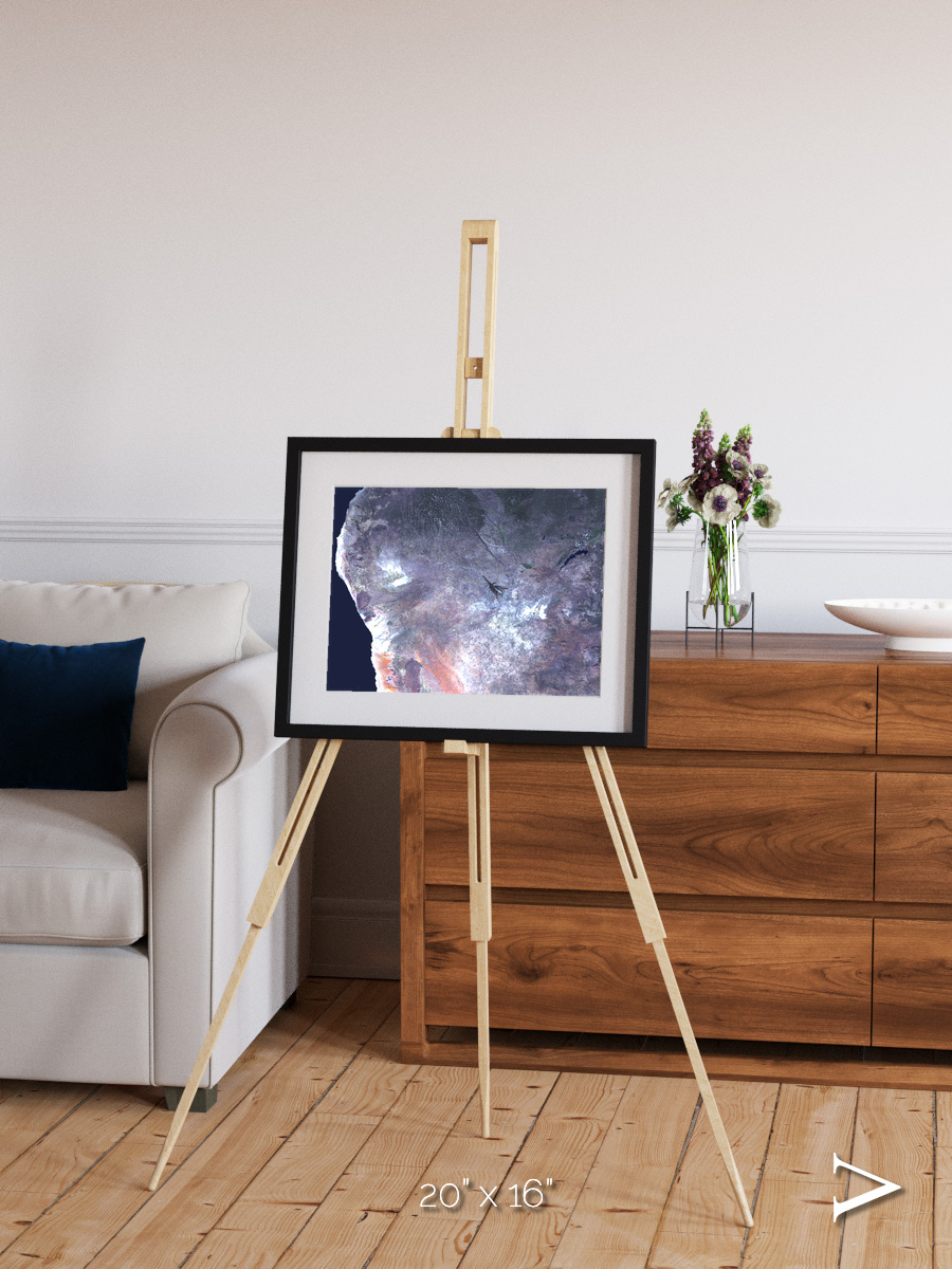 Sunlit Dunes, Africa Framed & Mounted Print