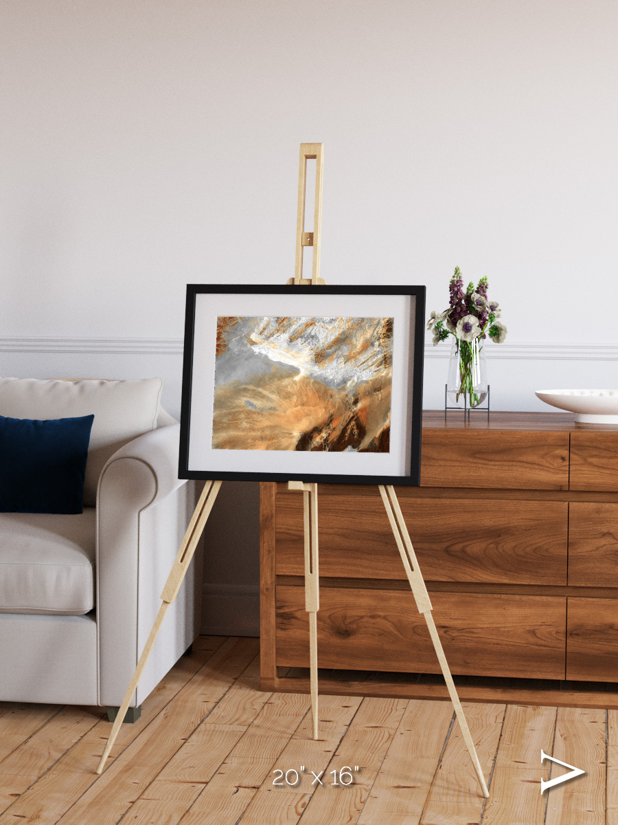Etched Sands, Algerian Sahara Framed & Mounted Print