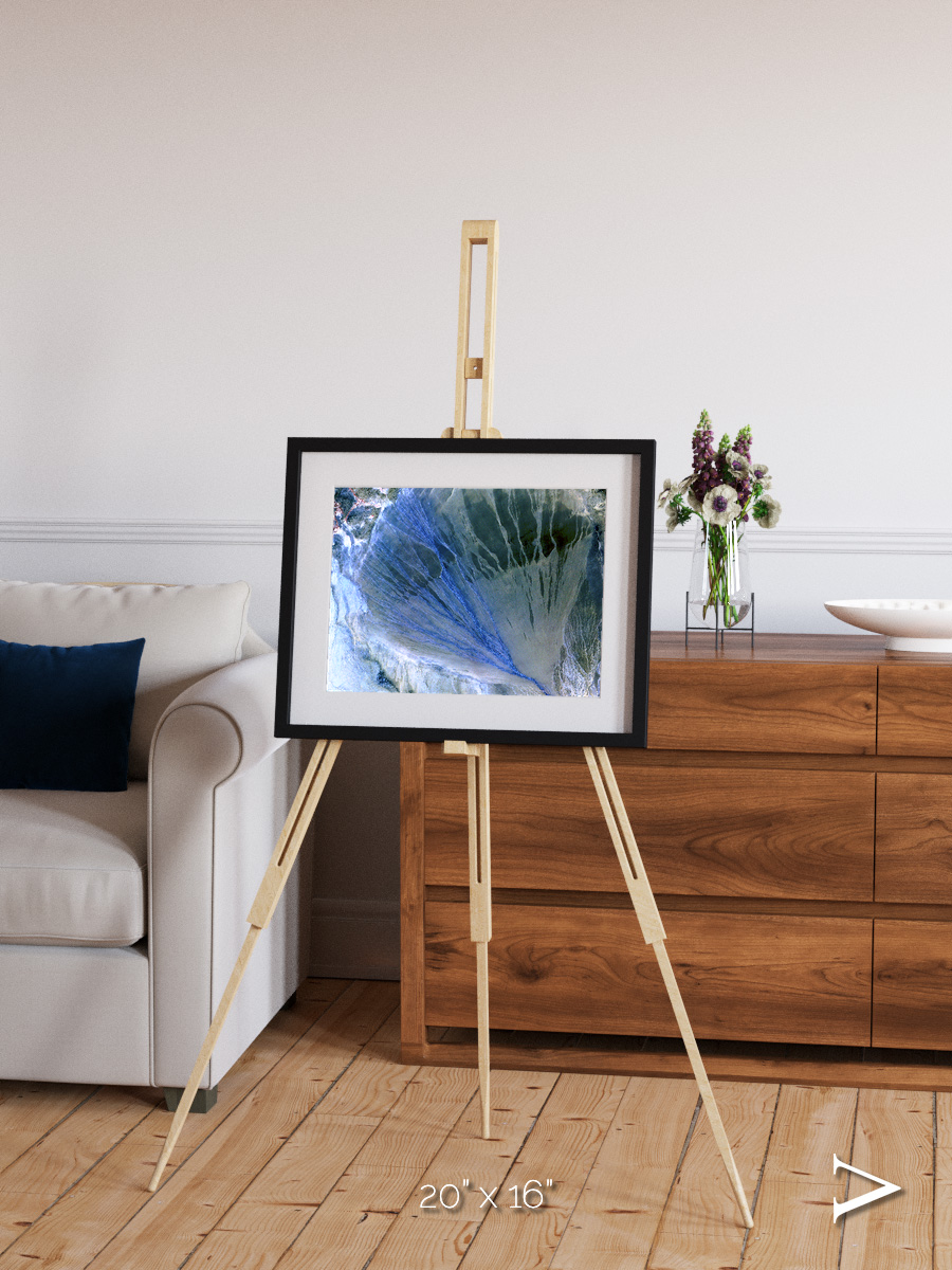 Sunlit Dunes, Alluvial Fan Framed & Mounted Print