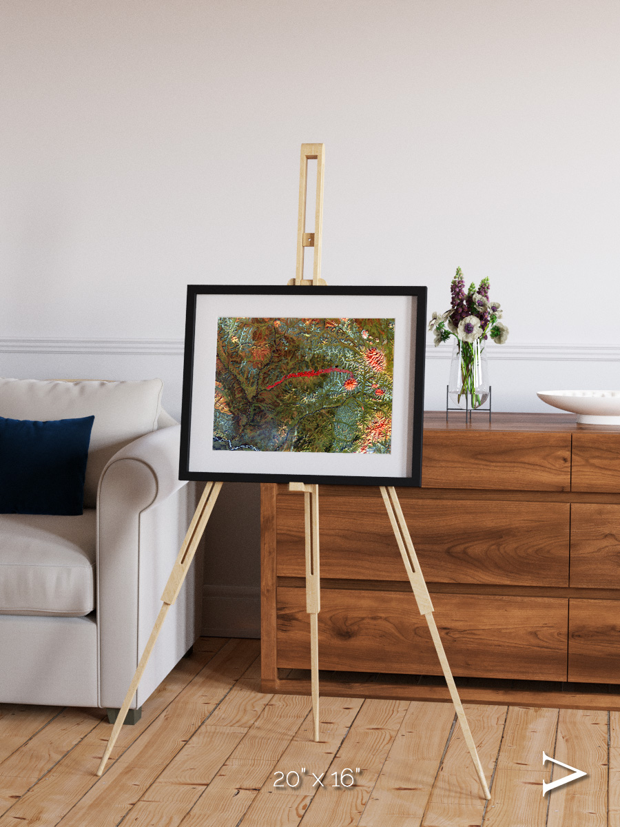 Ash and Stone, Anyuyskiy Volcano Framed & Mounted Print