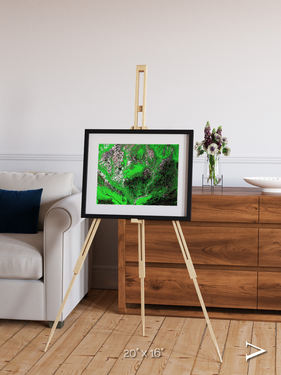 Ribbon River, Araca River Framed & Mounted Print