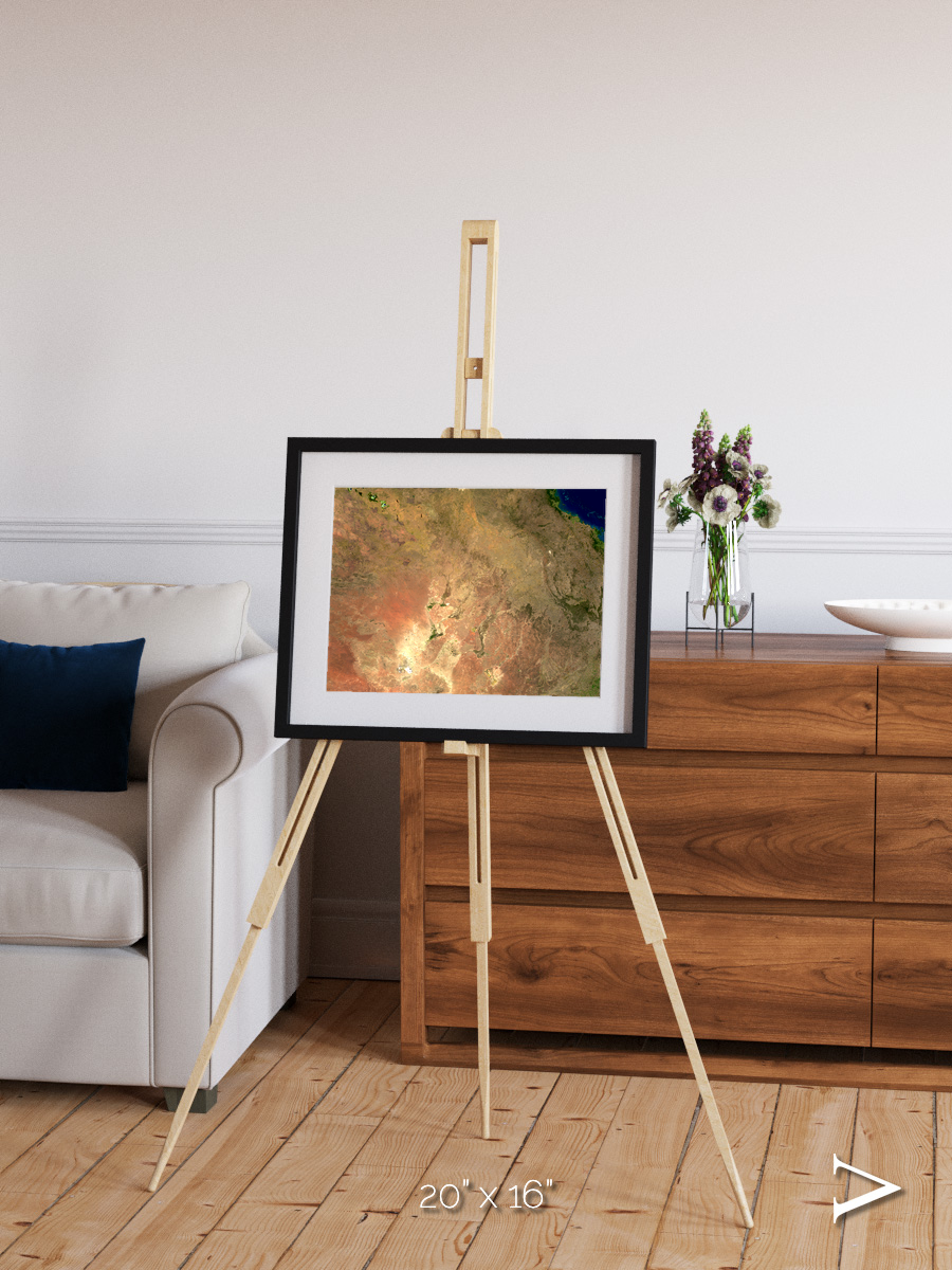 Winding Waters, Australia Framed & Mounted Print