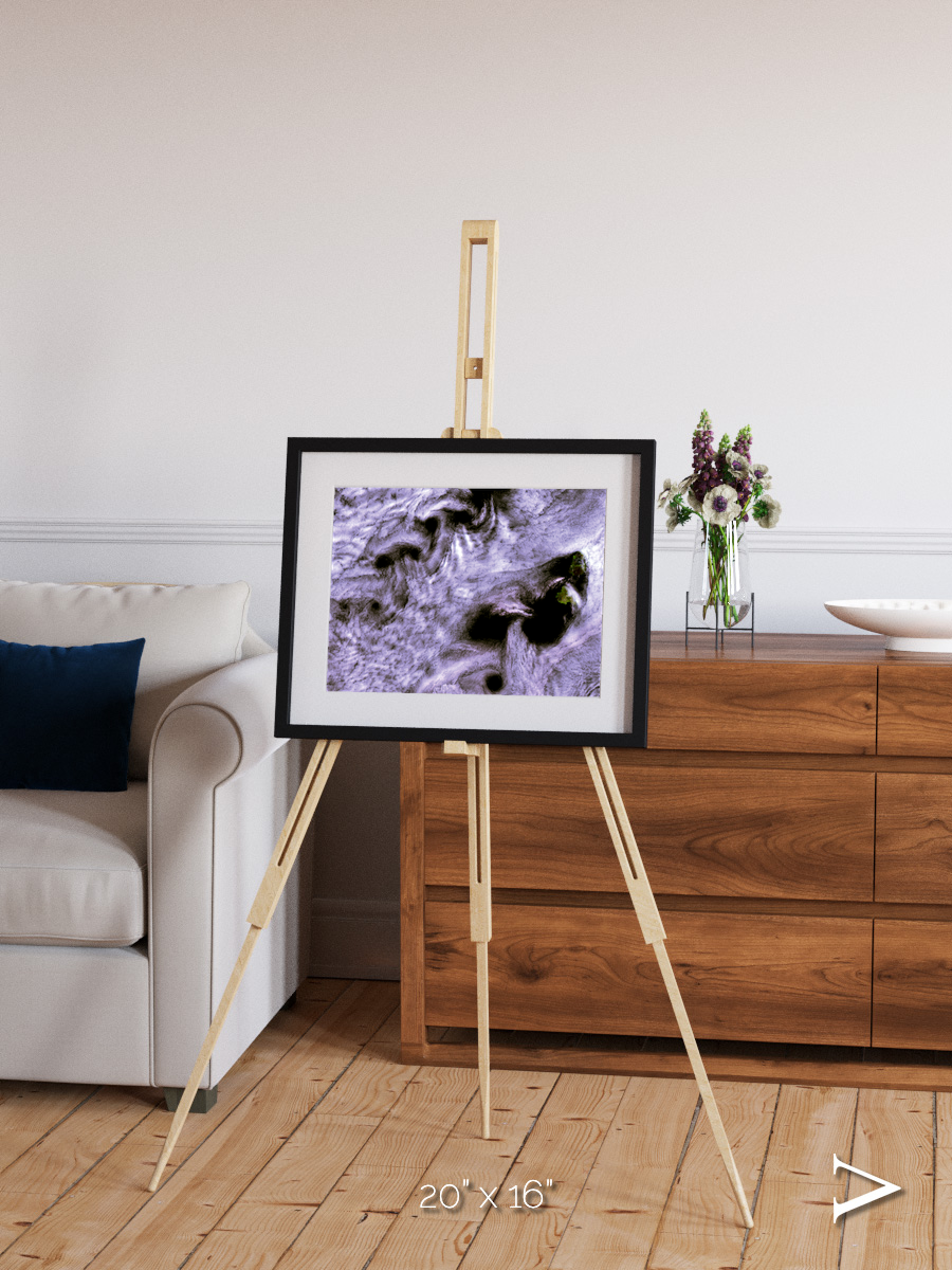 Vortices over Broutona, Kuril Islands Framed & Mounted Print