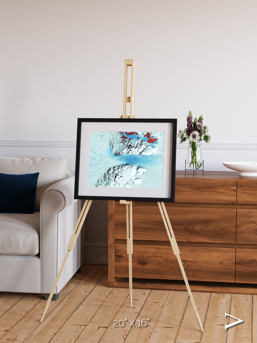 River of Ice, Byrd Glacier Framed & Mounted Print
