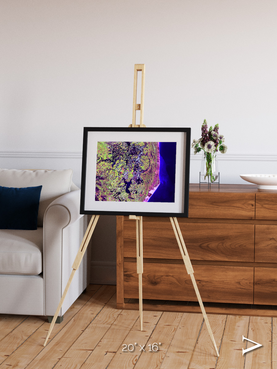 Wetland Mosaic, Cabo San Antonio Framed & Mounted Print