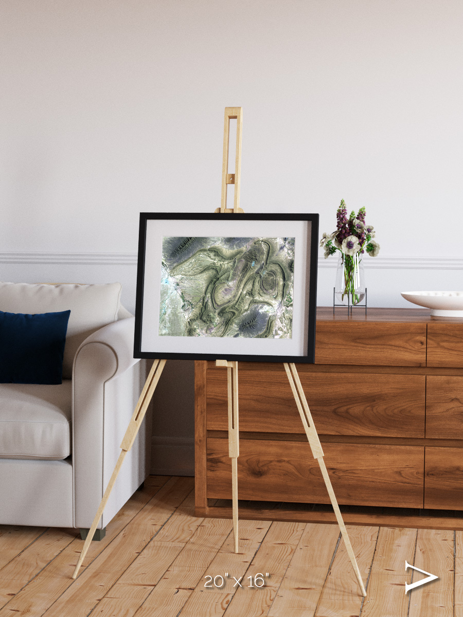 Rugged Relief, Coahuila Mexico Framed & Mounted Print