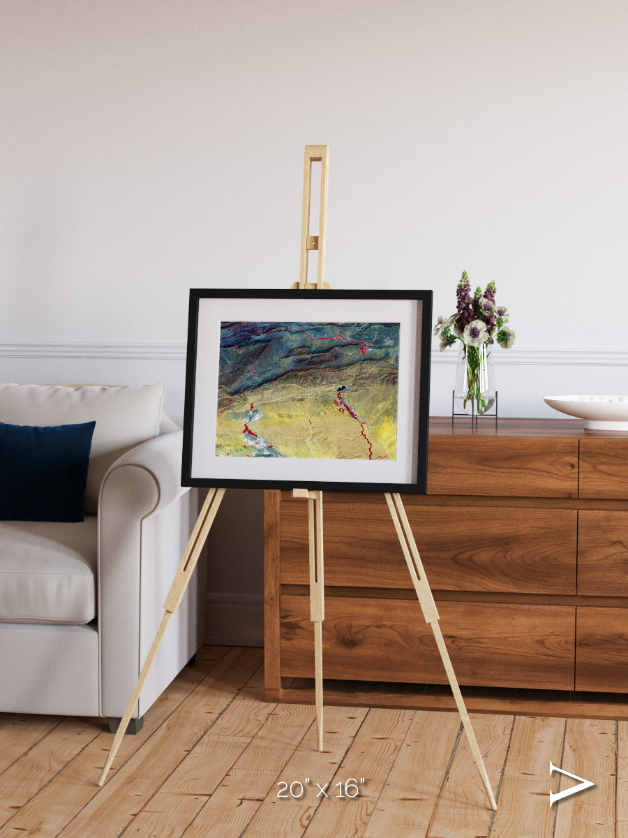 Crimson Veins, Atlas Mountains Framed & Mounted Print