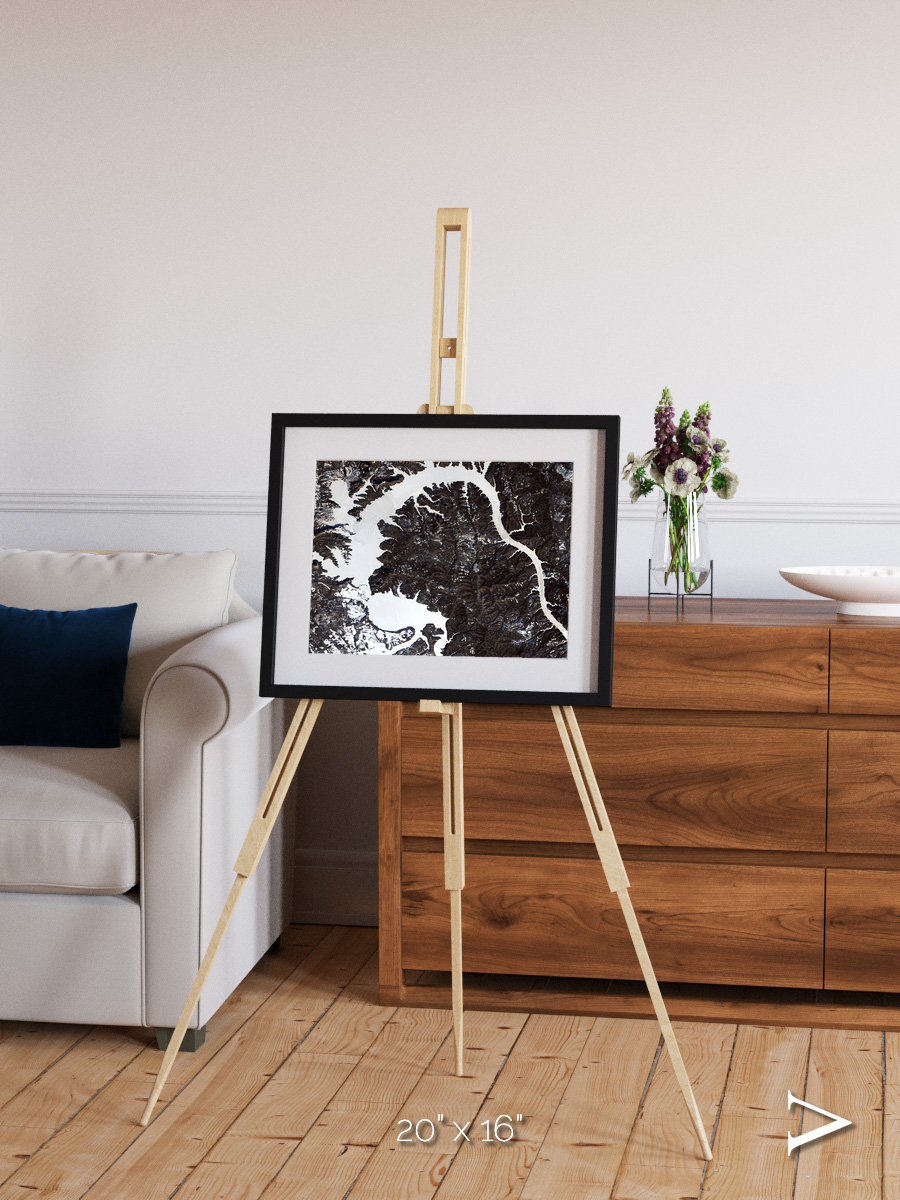 Dragon Lake, Siberia Framed & Mounted Print