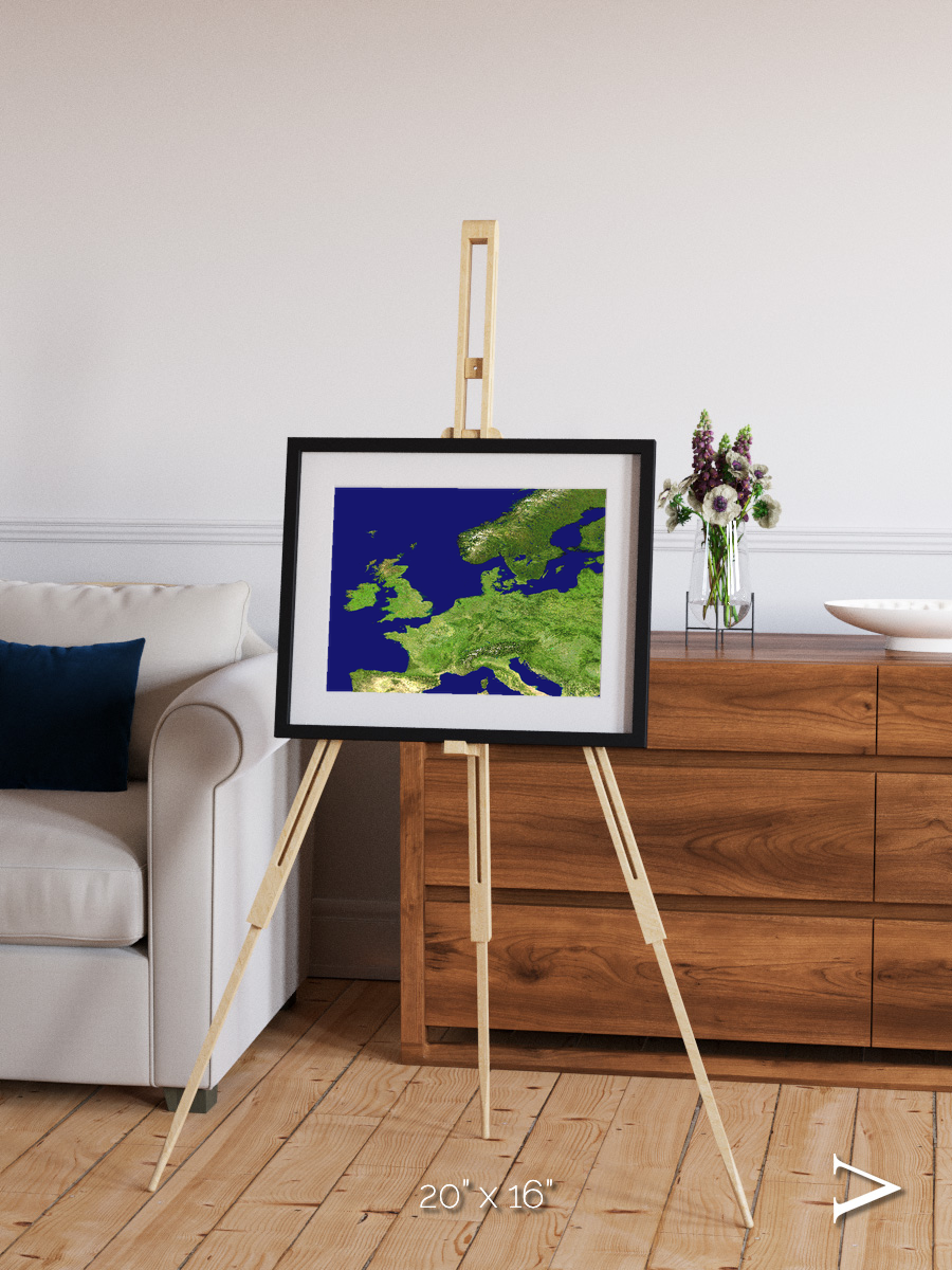 Arctic Outpost, Europe Framed & Mounted Print