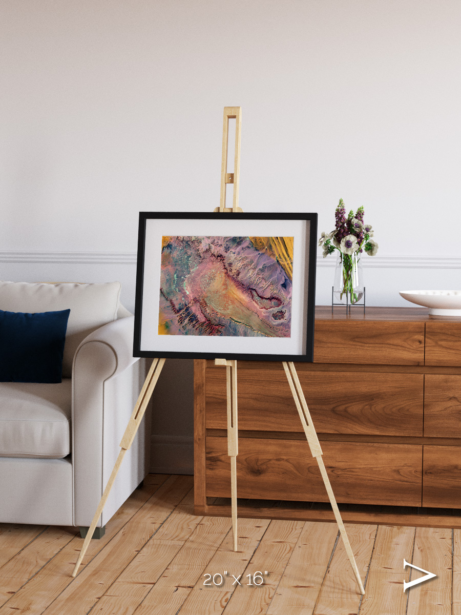 Echoes of Water, Western Desert Framed & Mounted Print