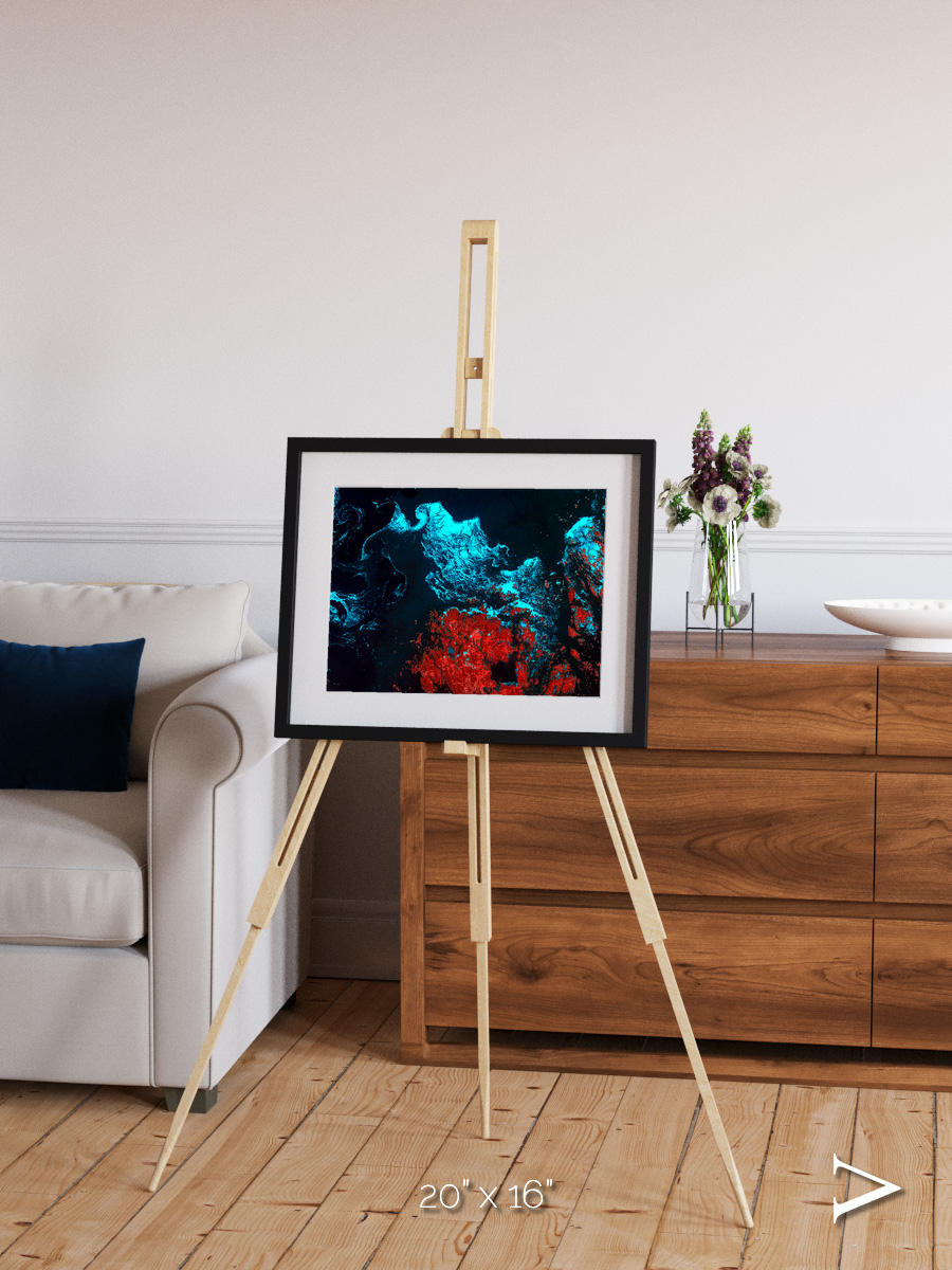 Island Sanctuary, Ghostly Grease Ice Framed & Mounted Print