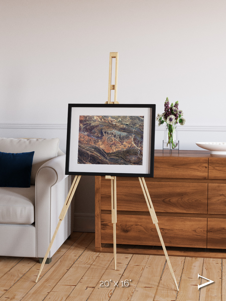 Volcanic Palette, Gosses Bluff Framed & Mounted Print