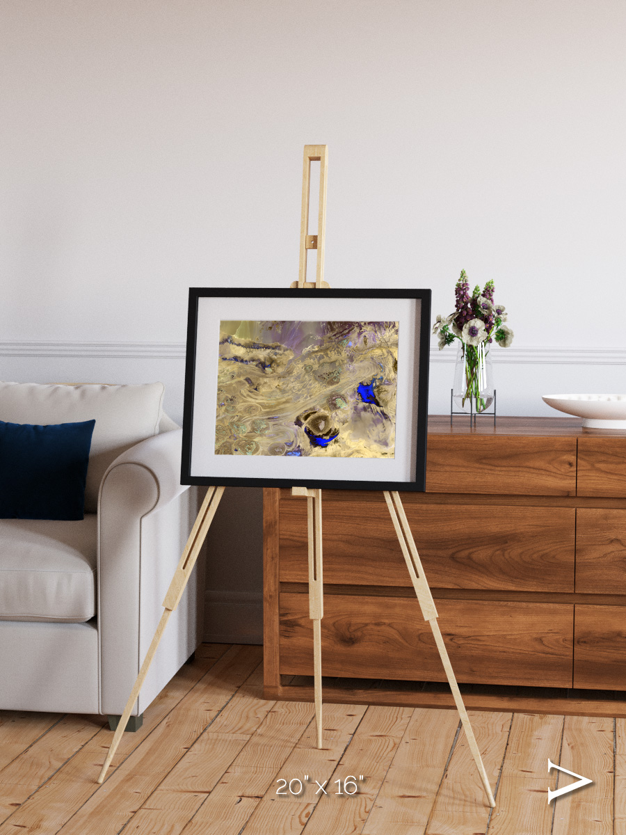 Salt Mirror, Great Salt Desert Framed & Mounted Print