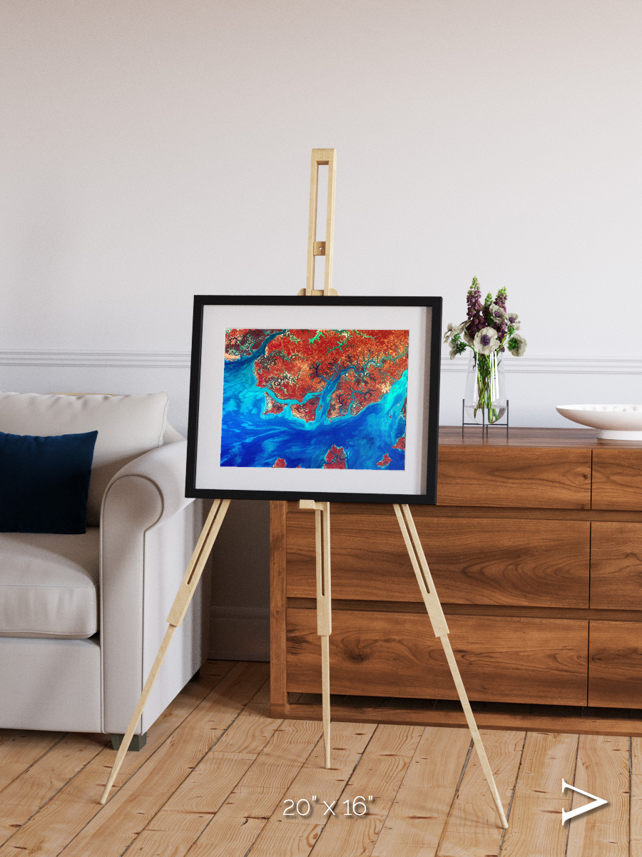 River and Plain, Guinea-Bissau Framed & Mounted Print