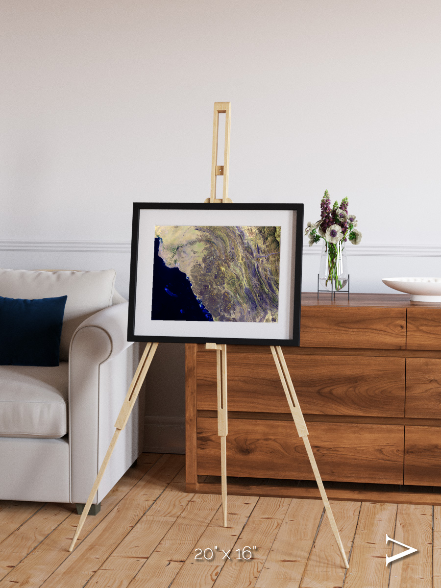 Fire Fields, Harrat Al Birk Framed & Mounted Print