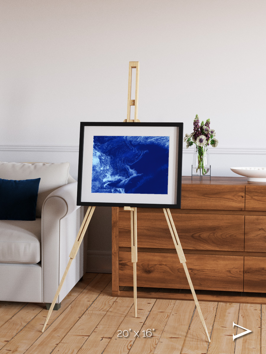Wind Signatures, Ice Stars Framed & Mounted Print