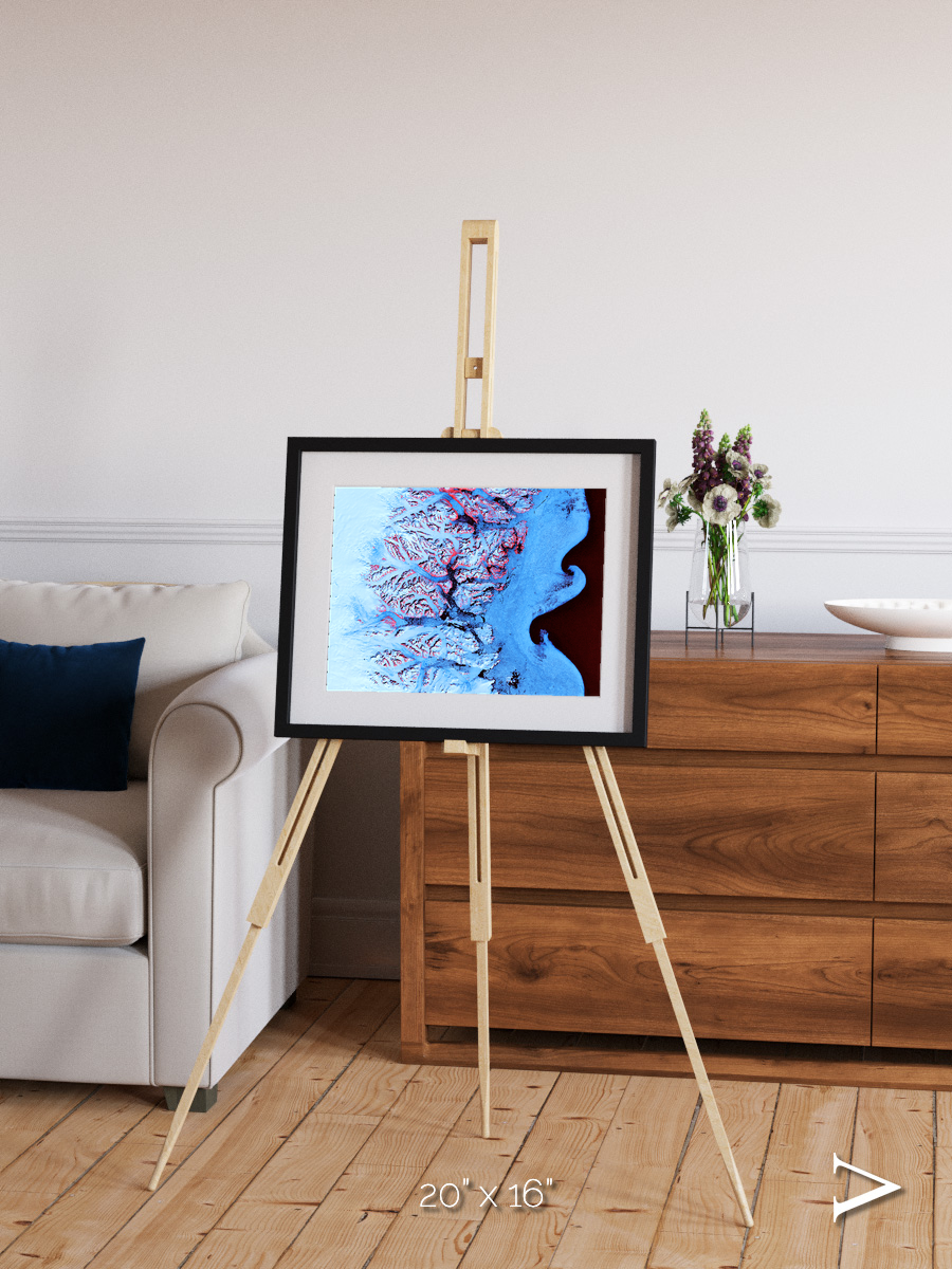 Polar Flow, Ice Waves Framed & Mounted Print