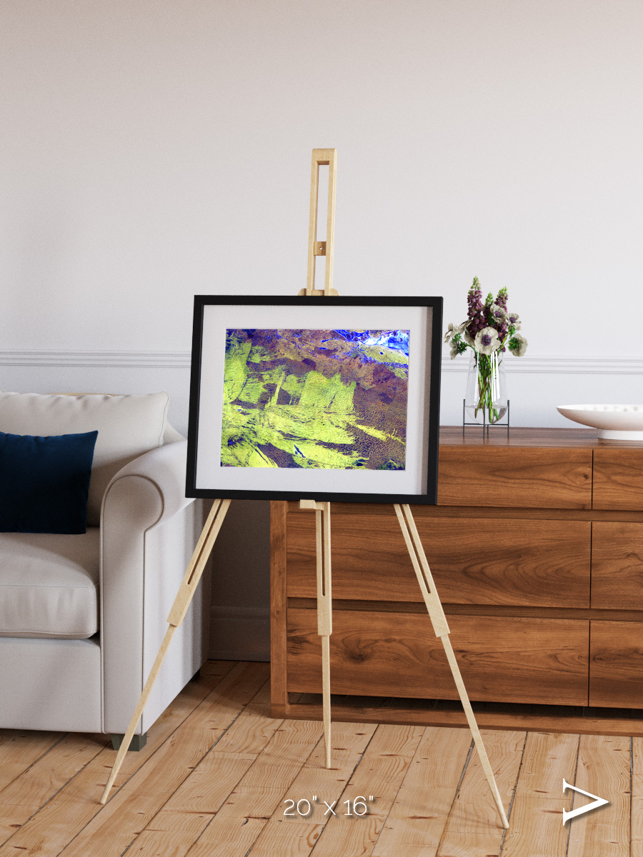 Lake Lines, Lake Amadeus Framed & Mounted Print