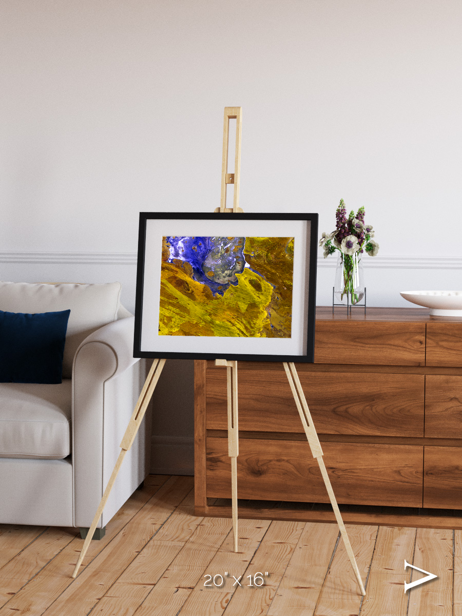 Saline Patterns, Lake Disappointment Framed & Mounted Print