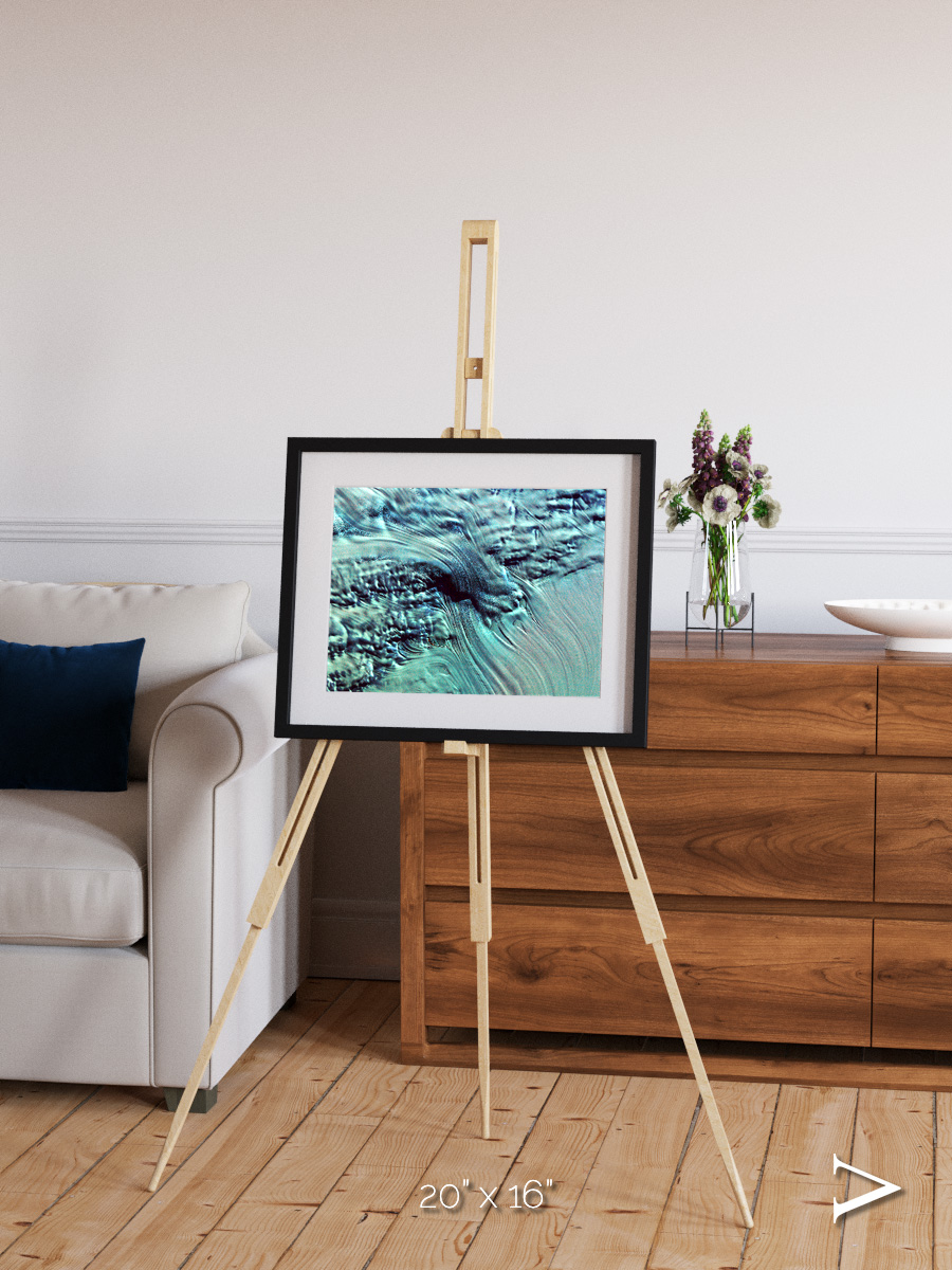 Ice River, Lambert Glacier Framed & Mounted Print