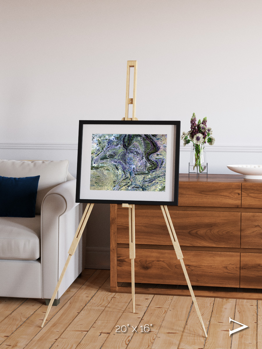 Mountain Textures, MacDonnell Ranges Framed & Mounted Print